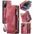 CaseMe Samsung Galaxy S20 Zipper Wallet Case with Wrist Strap Red