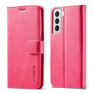 LC.IMEEKE Samsung Galaxy S21 Plus Wallet Stand PU Leather Case Rose