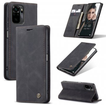 CaseMe Xiaomi Redmi Note 10 4G/Note 10S Wallet Stand Case Black