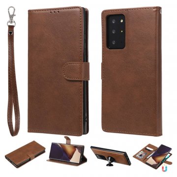 Samsung Galaxy Note 20 Ultra Wallet Detachable 2 in 1 Case Brown