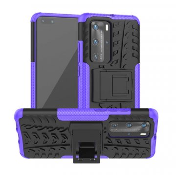 Huawei P40 Pro Hybrid Rugged PC + TPU Kickstand Case Purple