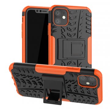 Hybrid Rugged iPhone 11 Kickstand Shockproof Case Orange