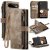 CaseMe Google Pixel 11/Pixel 11 Pro Wallet Case with Zipper Pocket & Wireless Charging Coffee