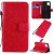 Huawei P40 Lite Embossed Sunflower Wallet Stand Case Red