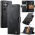 CaseMe Samsung Galaxy S23 Ultra Magnetic Wallet Case with RFID Blocking Black