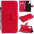 Huawei P Smart 2020 Embossed Sunflower Wallet Stand Case Red