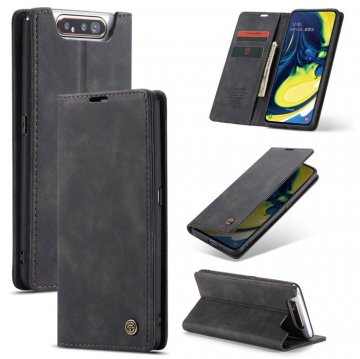 CaseMe Samsung Galaxy A80 Wallet Kickstand Magnetic Case Black