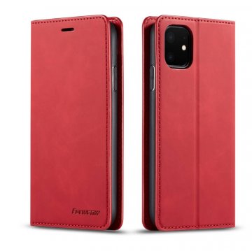 Forwenw iPhone 11 Wallet Kickstand Magnetic Shockproof Case Red