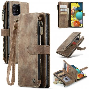 CaseMe Samsung Galaxy A51 Wallet kickstand Case Coffee