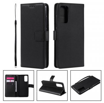 Samsung Galaxy S20 FE Wallet Kickstand Magnetic PU Leather Case Black