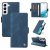 YIKATU Samsung Galaxy S23 Plus Skin-touch Wallet Kickstand Case Blue