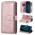 iPhone 12 Pro Max Multi-function 10 Card Slots Wallet Stand Case Rose Gold