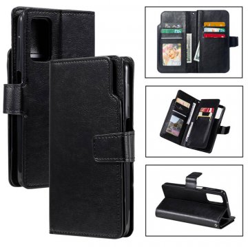 Samsung Galaxy A32 5G Wallet 9 Card Slots Magnetic Case Black