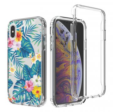 iPhone X/XS Clear Bumper TPU Banana Leaf Case