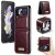 CaseMe Samsung Galaxy Z Flip4 5G PU Leather Case Wine