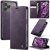 CaseMe iPhone 17 Pro Magnetic Wallet Case with RFID Blocking Purple