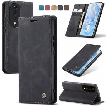 CaseMe Honor 80 Wallet Kickstand Magnetic Flip Case Black