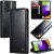 CaseMe Samsung Galaxy A52 Wallet Kickstand Magnetic Case Black
