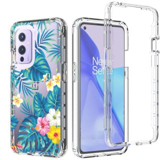 OnePlus 9 Clear Bumper TPU Banana Leaf Case