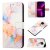 Marble Pattern Moto E7 Wallet Stand Case Marble White