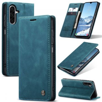 CaseMe Samsung Galaxy A17 Wallet Magnetic Suede Leather Case Blue
