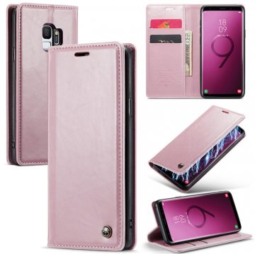 CaseMe Samsung Galaxy S9 Wallet Kickstand Magnetic Case Pink