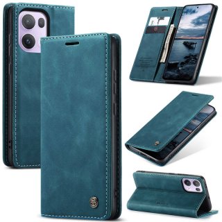 CaseMe OPPO Reno13 Pro Wallet Magnetic Suede Leather Case Blue