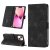 Skin-friendly iPhone 13 Mini Wallet Stand Case with Wrist Strap Black