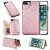 iPhone 7 Plus/8 Plus Bee and Cat Embossing Card Slots Stand Cover Rose Gold
