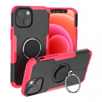 iPhone 13 Mini Hybrid Rugged Ring Kickstand Case Rose