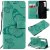 Motorola Edge Embossed Butterfly Wallet Magnetic Stand Case Green