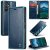 CaseMe Samsung Galaxy A34 5G Luxury Wallet Magnetic Case Blue