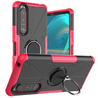 Sony Xperia 5 III Hybrid Rugged Ring Kickstand Case Rose