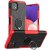 Samsung Galaxy A22 5G Hybrid Rugged Ring Kickstand Case Red