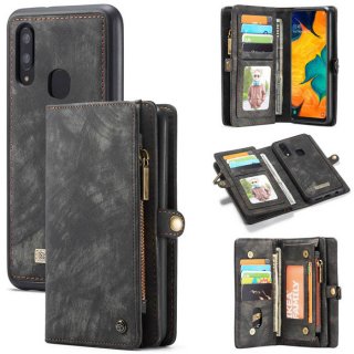 CaseMe Samsung Galaxy A40 Wallet Magnetic Detachable Case Black