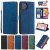 iPhone 11 Pro Wallet RFID Blocking Kickstand Case Blue