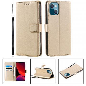 iPhone 13 Mini Wallet Kickstand Magnetic Case Gold