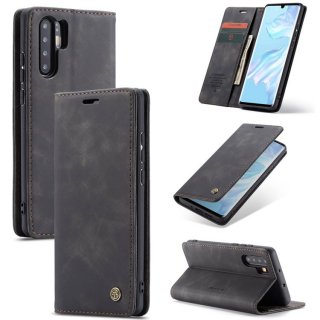 CaseMe Huawei P30 Pro Retro Wallet Stand Magnetic Case Black