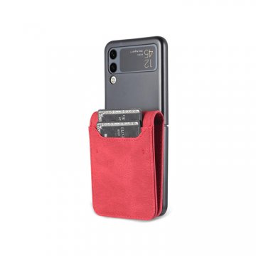 AZNS Samsung Galaxy Z Flip3 5G Wallet Kickstand Case Red