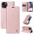 YIKATU iPhone 13 Wallet Kickstand Magnetic Case Rose Gold