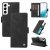 YIKATU Samsung Galaxy S21 FE Skin-touch Wallet Kickstand Case Black