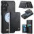 CaseMe Samsung Galaxy S25 FE Detachable Magnetic Wallet Case with RFID Blocking & Wireless Charging - Black