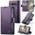 CaseMe Samsung Galaxy Z Fold 5 Wallet RFID Blocking Magnetic Buckle Case Purple