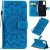 Samsung Galaxy S20 Plus Embossed Sunflower Wallet Stand Case Blue