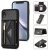 Crossbody Zipper Wallet iPhone XR Case With Strap Black