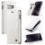 CaseMe Samsung Galaxy S10e Magnetic Flip Wallet Stand Case White