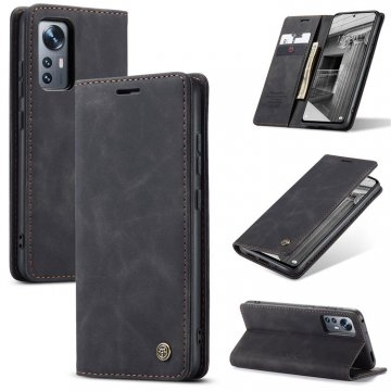 CaseMe Xiaomi 12/12X Wallet Magnetic Case Black