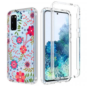 Samsung Galaxy S20 Clear Bumper TPU Floral Prints Case