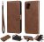 Samsung Galaxy A81/Note 10 Lite Wallet Detachable 2 in 1 Case Brown