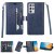 Samsung Galaxy S21/S21 Plus/S21 Ultra Zipper Pocket Wallet Stand Case Blue